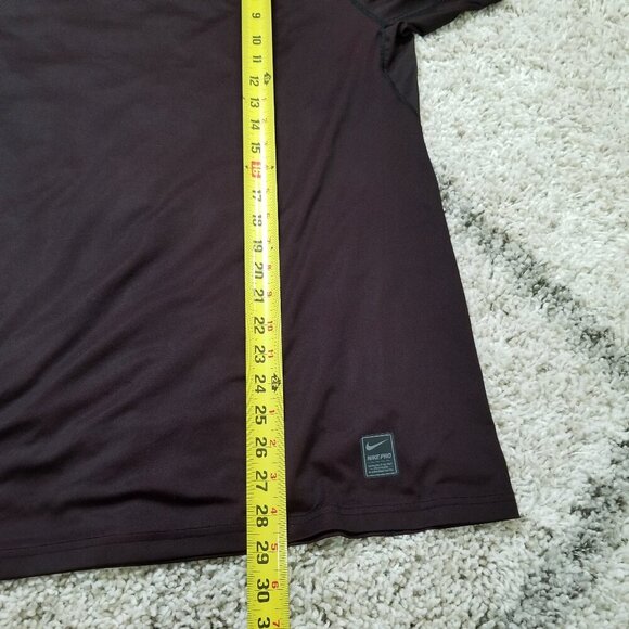 Nike Pro Dri-Fit Black and Red Short Sleeve Shirt Size Large - Picture 4 of 7